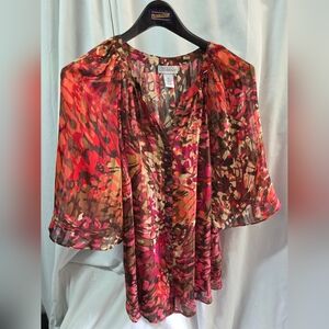 Catherines Women's Multicolor Blouse